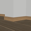 Modern Line European Style Skirting Solid Wood Skirting Composite Skirting 3d model