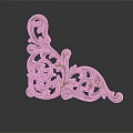 Intricate Carved Wooden Decorative Bracket With Vine Leaf Patterns And Curved Designs