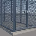 Blue Metal Mesh Decorative Ornament Set With Roofed Design Base Pedestal And Signboard