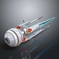 Futuristic Cosmic Spaceship Design With Aerodynamic Structure Advanced Technology And Sleek Accents 3d model