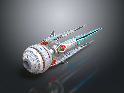 Futuristic Cosmic Spaceship Design With Aerodynamic Structure Advanced Technology And Sleek Accents 3d model