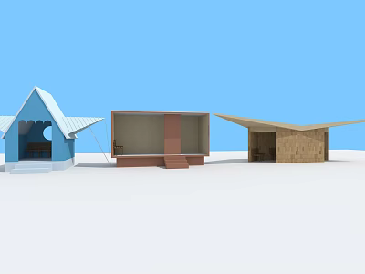 Modern Platform Station 3d model