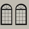 French windows retro windows casement windows glass windows doors and windows 3d model