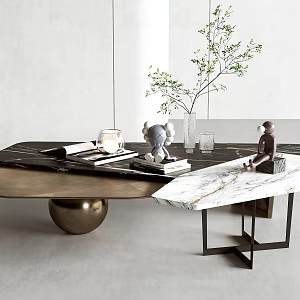 Coffee Table Combination Coffee Table Side Table Corner Table Jewelry Vase 3d model