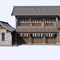 Traditional Chinese Rural Self-built House With Tile Roof And Wooden Structure