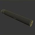 Tactical Gray Cylindrical Weapon Silencer With Military Grade Build And SILENCER Text
