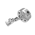 Silver Metal Chuck with Circular Body Holes and Bolts for Machinery