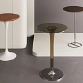 Modern Bar Table Design Ideas With Various Bases And Mixed Material Tops 3d model
