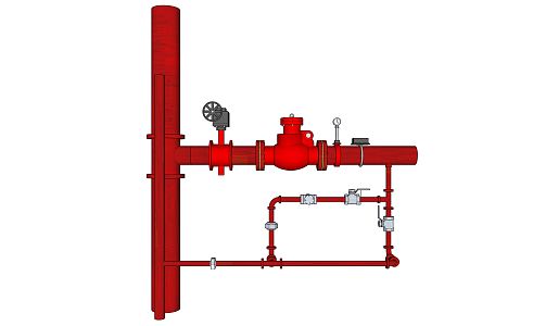 Modern fire hydrant fire sprinkler 3d model