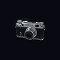 Vintage Olympus Film Camera With Classic Silver Black Design And Lens