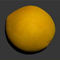 Fresh Ripe Yellow Orange With Smooth Texture On Dark Reflective Surface