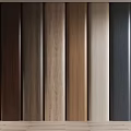 Wooden Wall Panels in Various Colors with Natural Wood Grain Texture