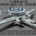 E-2 Hawkeye Fighter Jet With Tactical Airborne Early Warning AEW And Twin Turboprop