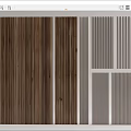 Decorative Wooden Slat and Gray Brown Textured Wall Panels for Interior Home Design