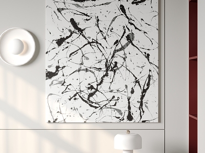 Decorative Hanging Painting Abstract Painting 3d model