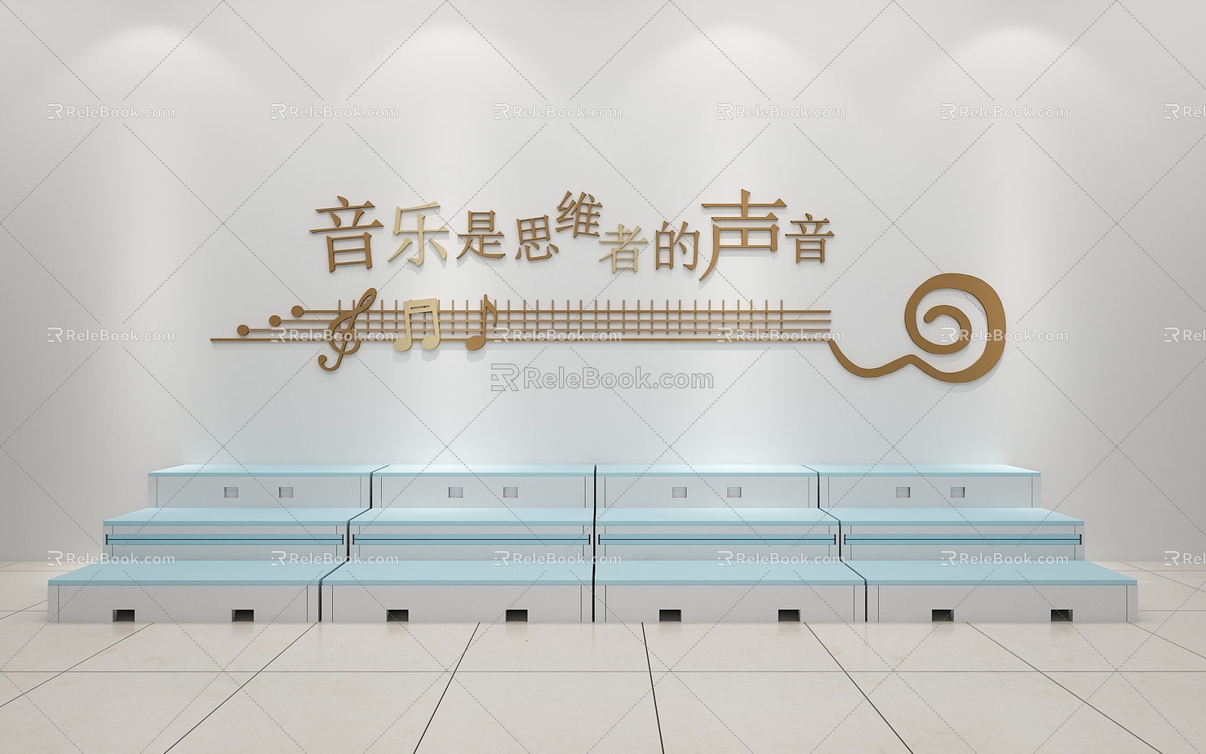 Music classroom wall cultural decoration atmosphere model