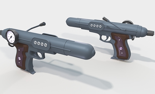 Retro Gun Toy Gun Pistol Game Props 3d model