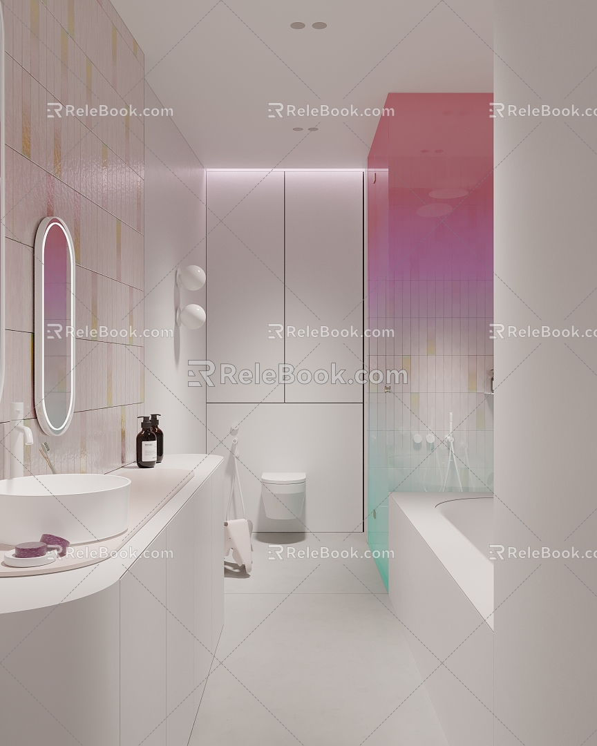 Girls Toilet Modern Toilet 3d model