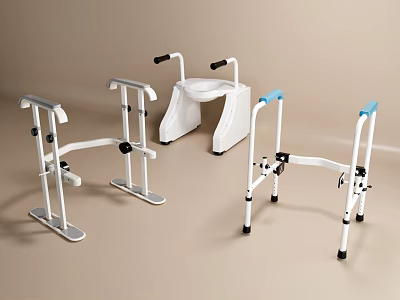 Multiple Styles Of Adjustable Toilet Safety Rails For Elderly And Disabled Home Bathroom Mobility Aids 3d model