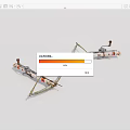 Two Classic Crossbows Featuring Red Number 5 Accents Metal Bow Arms And White Bodies