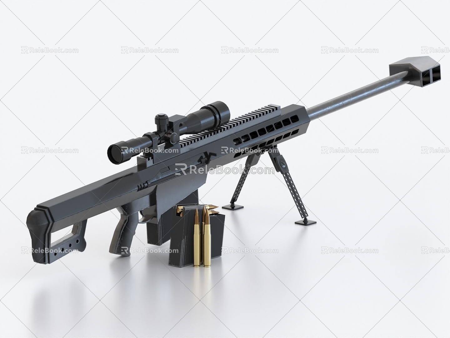 Sniper Rifle Barrett Sniper Rifle 3d model