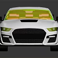White Sports Car Featuring Sleek Design Black Wheels And Rear Spoiler