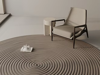 Modern Round Carpet Carpet 3d model
