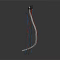 Wire Harness With Colored Wires And Black Connectors For Electrical Applications