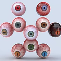 Various Realistic Human Eyes With Colorful Irises Detailed Pupils And Textured Scleras Displayed