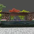 Modern gallery frame waterscape grille gradient leisure gallery frame 3d model