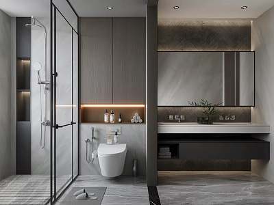 Modern toilet 3d model