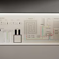 Technical Engineering Background Wall With Colorful Diagrams Lines And Dimension Labels