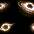 Black Holes With Luminous Accretion Disks In Cosmic Structures From Different Angles 3d model