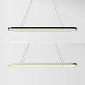 Modern Elongated Pendant Light with Minimalist Metal Frame and Hanging Illuminated Design for Contemporary Spaces