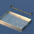 Metal Tray And Hanging Rod With Hooks For Home Storage Solutions