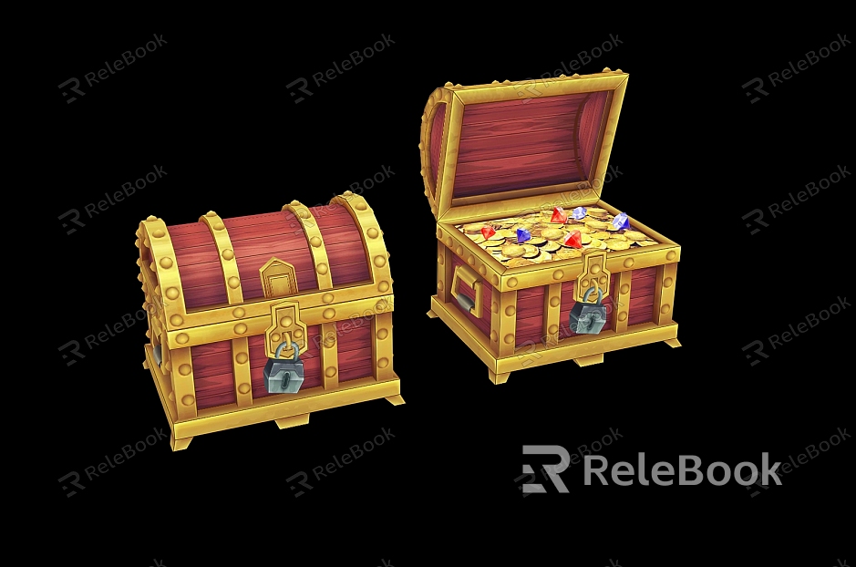 European-style Chest Treasure model