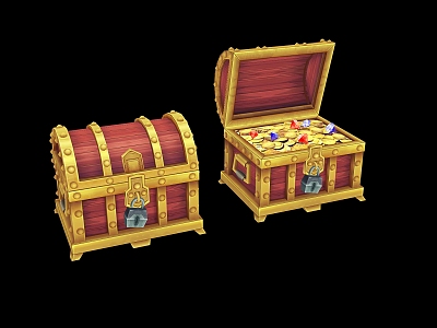 European-style Chest Treasure model