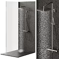 Modern Bathroom Shower Head With Powerful Water Flow And Sleek Handheld Design