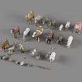 Collection of Various Animal Figurines Displayed in Assorted Sizes and Species
