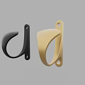 Modern Black and Gold Wall Hooks with Sleek Curved Design for Home Decor