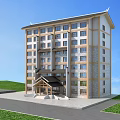 Ancient Architecture Building With Traditional Overhanging Eaves And Multi Story Design On Green Lawn