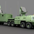Military Green Heavy Duty Functional Vehicle With Radar System And Multiple Antennas