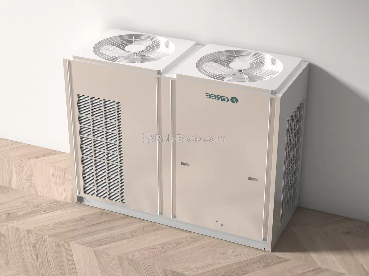 Modern air conditioner external unit 3d model