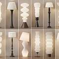 Modern Floor Lamps with Various Designs Different Shapes Glass Shades and Metal Bases