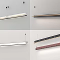 Modern Long Pendant Lights With Metal And Wood Elements In Different Styles
