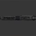 Black Metal Handgun Weapon Design With Detailed Grip And Textured Body