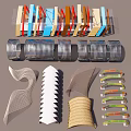 Gallery Frame Special-shaped Landscape Gallery Frame Leisure Pavilion Gallery Frame 3d model
