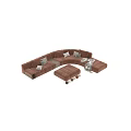 Modern Modular Sectional Sofa With Multiple Color Options Cushions And Ottoman