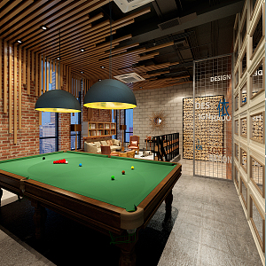 Industrial LOFT Billiard Room Billiard Room 3d model