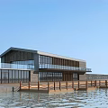 Modern Architecture Bar Street 3d model